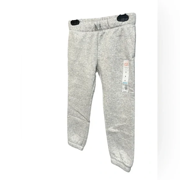 NWT Girls Jumping Bean Fleece Lined Grey Drawstring Joggers - Size 5 - Picture 2 of 8